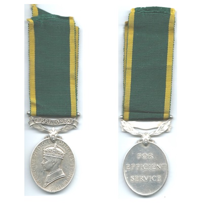 Efficiency Medal – Territorial - Pte. T.T. McK Cairns